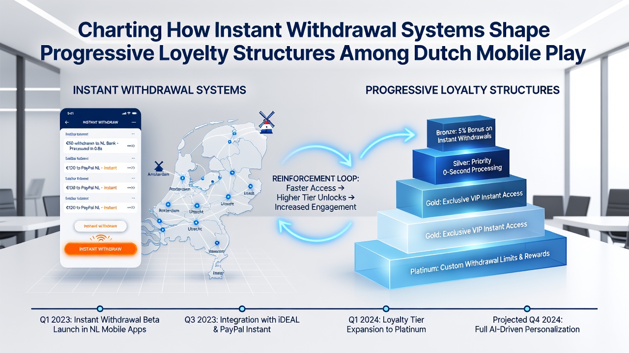 Infographic over progressieve loyaliteitstiers en opname-impact in Nederlandse mobiele gaming